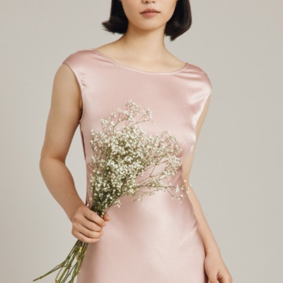 GHOST LONDON - OLIVIA SATIN MAXI DRESS - Picture 2 of 6